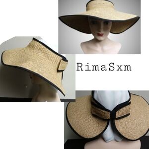 Rima Xsm open crown wrap around straw hat